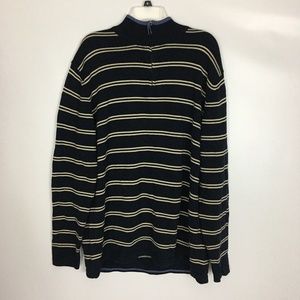 Men's L.L. Bean Striped Mock Neck Sweater XL Tall